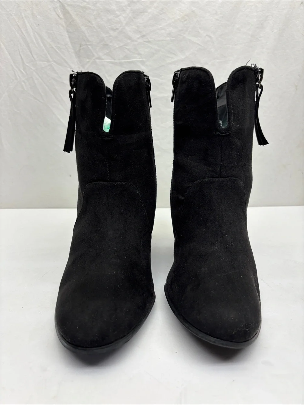 Carlos by Carlos Santana Women's Suede Ankle Boots Side Zip, SZ 8.5 M, box 75